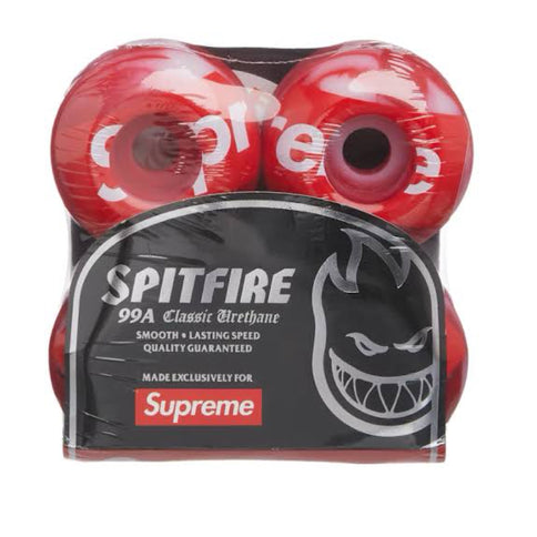 Supreme x Spitfire Shop Logo Wheels - Red