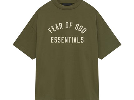 FEAR OF GOD ESSENTIALS Jersey Crewneck T-Shirt - Military (FW24)