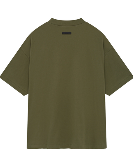 FEAR OF GOD ESSENTIALS Jersey Crewneck T-Shirt - Military (FW24)