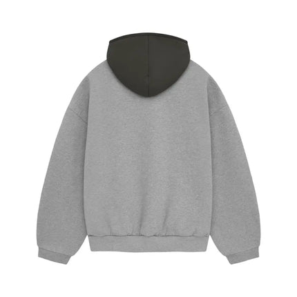 FEAR OF GOD ESSENTIALS Nylon Fleece Hoodie - Heather Grey/Ink