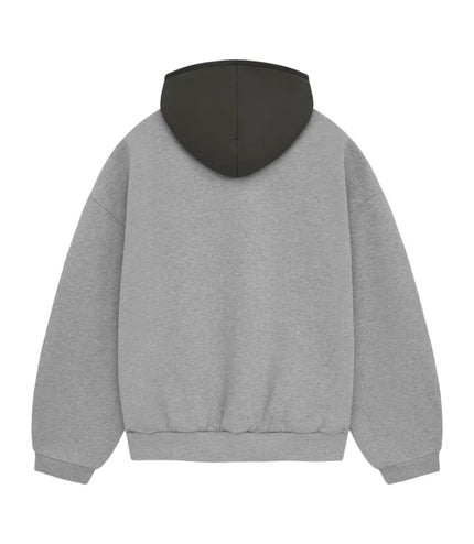 FEAR OF GOD ESSENTIALS Nylon Fleece Hoodie - Heather Grey/Ink