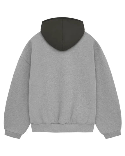 FEAR OF GOD ESSENTIALS Nylon Fleece Hoodie - Heather Grey/Ink