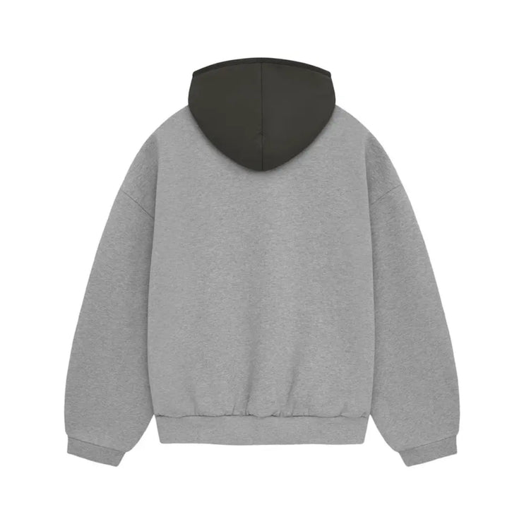 FEAR OF GOD ESSENTIALS Nylon Fleece Hoodie - Heather Grey/Ink