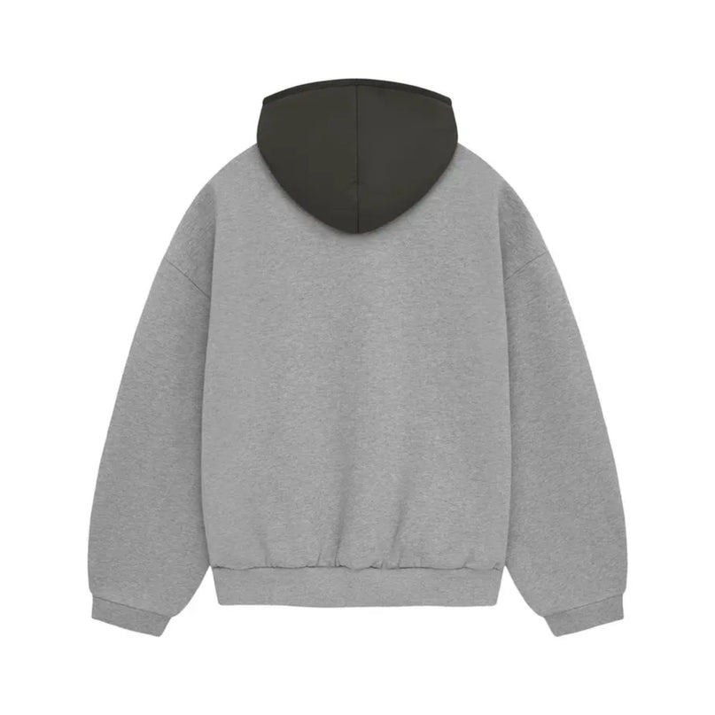 FEAR OF GOD ESSENTIALS Nylon Fleece Hoodie - Heather Grey/Ink