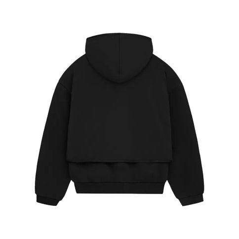 FEAR OF GOD ESSENTIALS Layered Nylon Fleece Hoodie - Jet Black