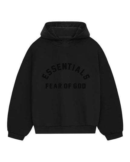 FEAR OF GOD ESSENTIALS Nylon Fleece Hoodie - Jet Black/Jet Black