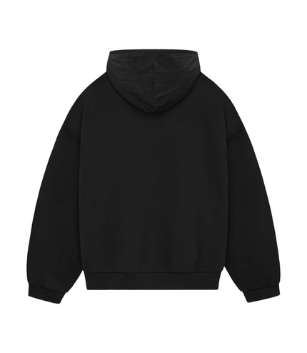 FEAR OF GOD ESSENTIALS Nylon Fleece Hoodie - Jet Black/Jet Black