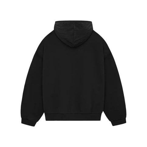 FEAR OF GOD ESSENTIALS Nylon Fleece Hoodie - Jet Black/Jet Black