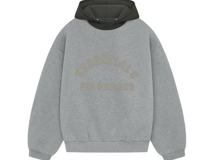 FEAR OF GOD ESSENTIALS Nylon Fleece Hoodie - Heather Grey/Ink