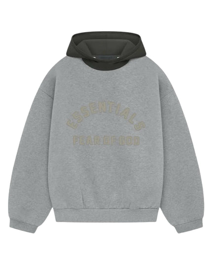 FEAR OF GOD ESSENTIALS Nylon Fleece Hoodie - Heather Grey/Ink