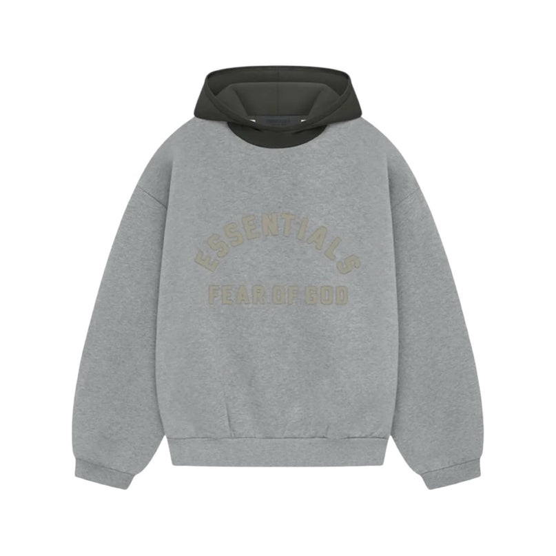 FEAR OF GOD ESSENTIALS Nylon Fleece Hoodie - Heather Grey/Ink