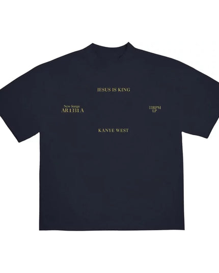 Yeezy Jesus Is King Vinyl II T-Shirt - Navy