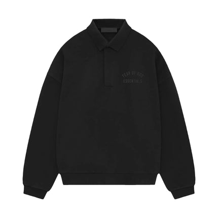 FEAR OF GOD ESSENTIALS Fleece Polo - Black (F24)