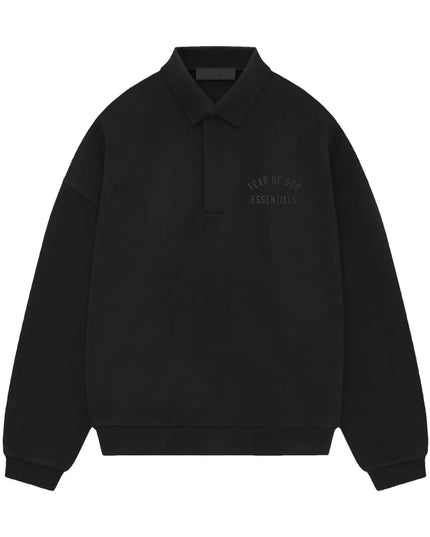 FEAR OF GOD ESSENTIALS Fleece Polo - Black (F24)