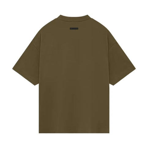 FEAR OF GOD ESSENTIALS Jersey Crewneck T-Shirt - Olive (FW24)