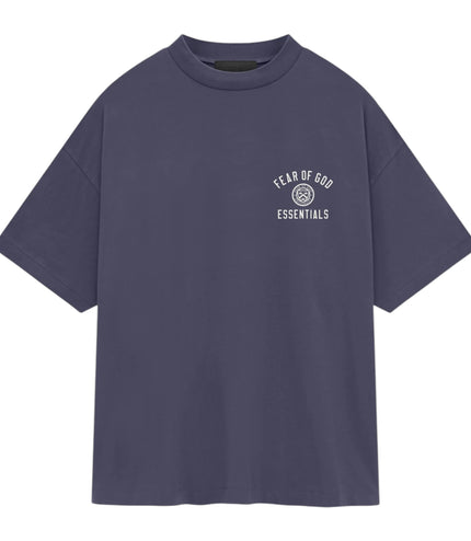FEAR OF GOD ESSENTIALS Crest Logo Jersey Crewneck T-Shirt - Marine (Holiday 2024)