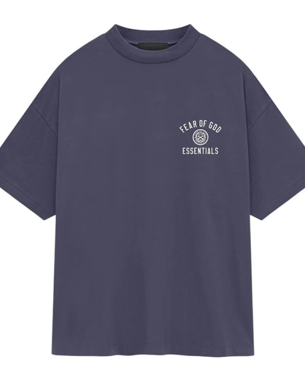 FEAR OF GOD ESSENTIALS Crest Logo Jersey Crewneck T-Shirt - Marine (Holiday 2024)