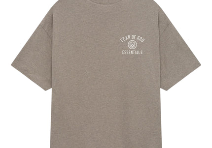 FEAR OF GOD ESSENTIALS Crest Logo Jersey Crewneck T-Shirt - Dark Heather Grey (Holiday 2024)