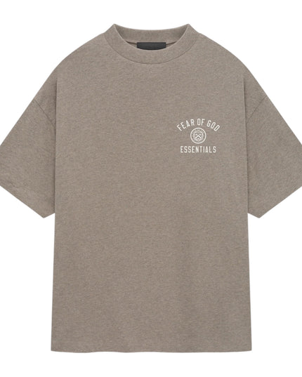 FEAR OF GOD ESSENTIALS Crest Logo Jersey Crewneck T-Shirt - Dark Heather Grey (Holiday 2024)
