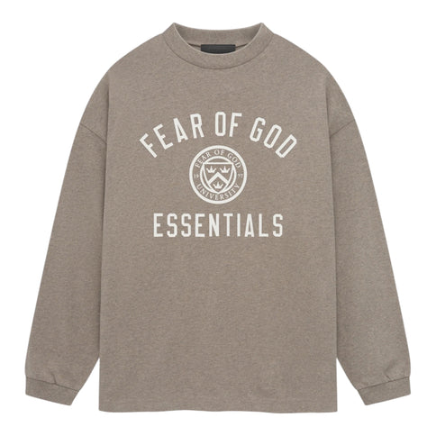 FEAR OF GOD ESSENTIALS University L/S T-Shirt - Dark Heather Grey (Holiday 2024)