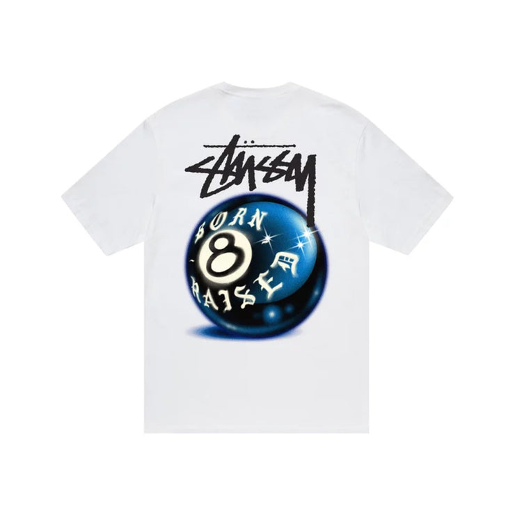 Stussy x Born & Raised 8 Ball T-Shirt - White (EOFY)