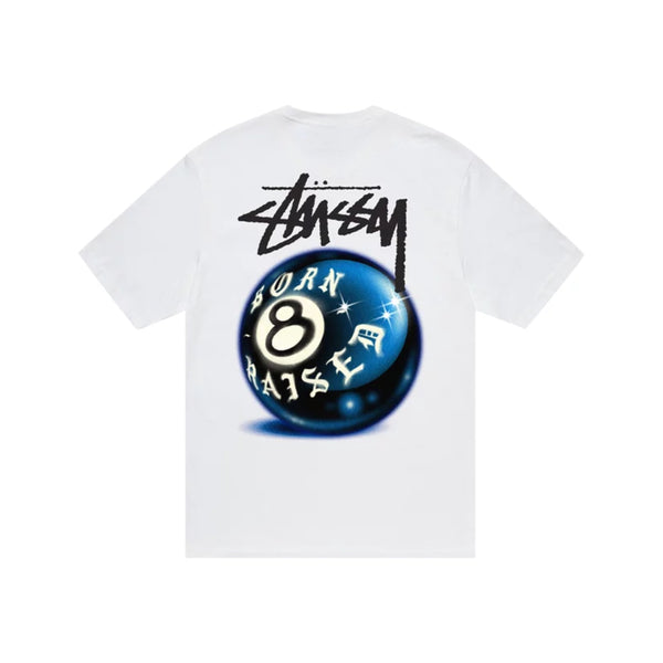 Stussy x Born & Raised 8 Ball T-Shirt - White – Underrated Store