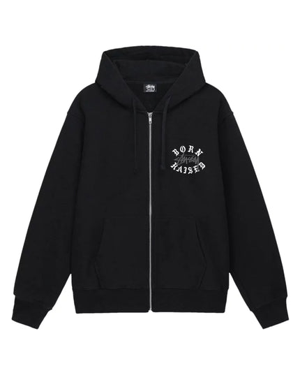 Stussy x Born & Raised Logo Zip Hoodie - Black