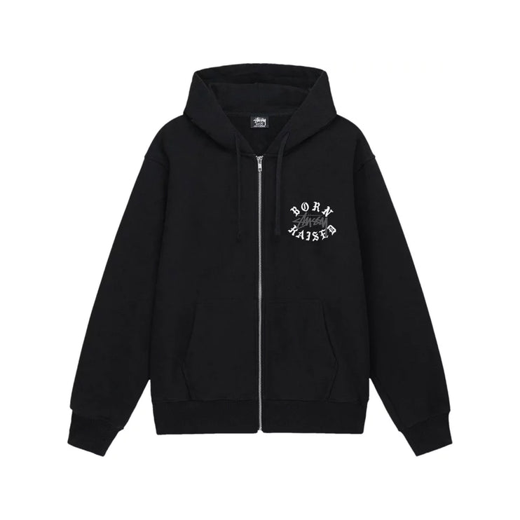 Stussy x Born & Raised Logo Zip Hoodie - Black