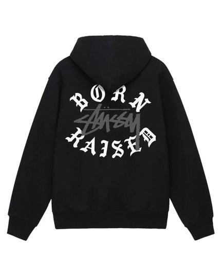 Stussy x Born & Raised Logo Zip Hoodie - Black
