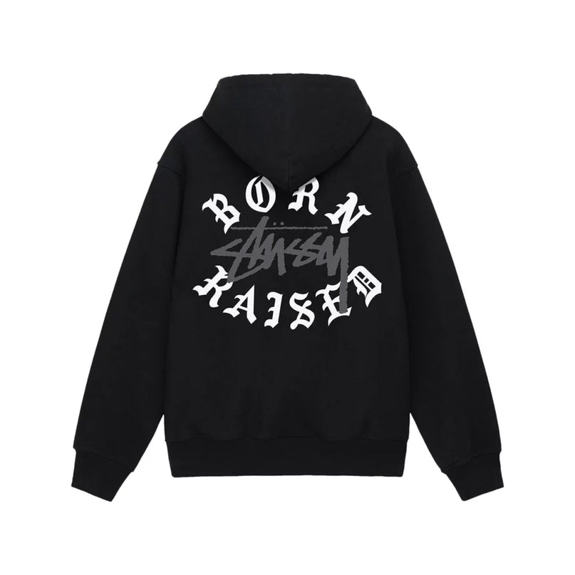 Stussy x Born & Raised Logo Zip Hoodie - Black