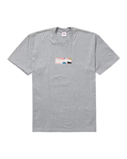 Supreme x Emilio Pucci Box Logo Tee - Heather Grey/Pink