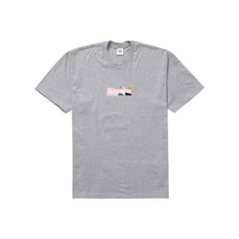 Supreme x Emilio Pucci Box Logo Tee - Heather Grey/Pink