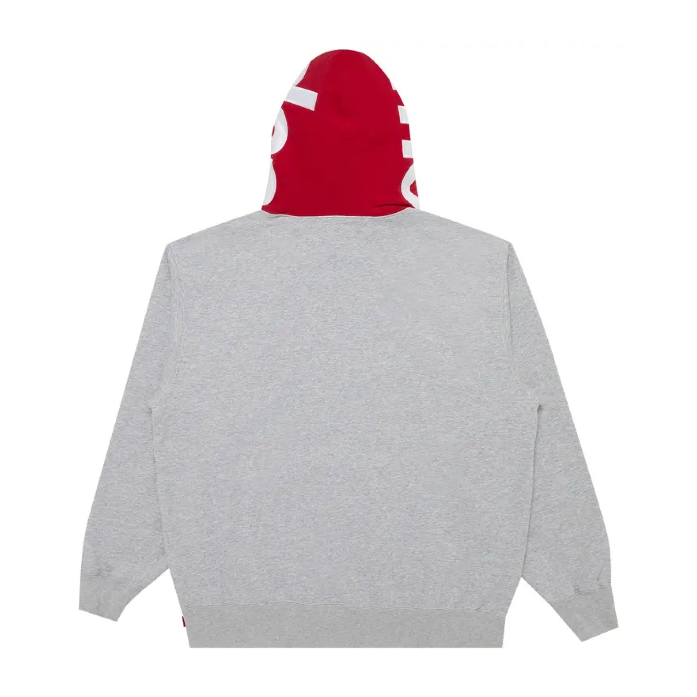 Supreme Contrast Hoodie - Heather Grey/Red (FW21) – Underrated Store