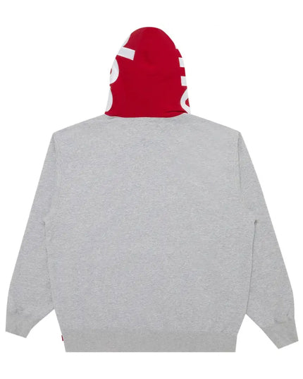 Supreme Contrast Hoodie - Heather Grey/Red (FW21)