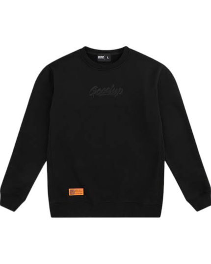GEEDUP Script Logo Crewneck - Blackout