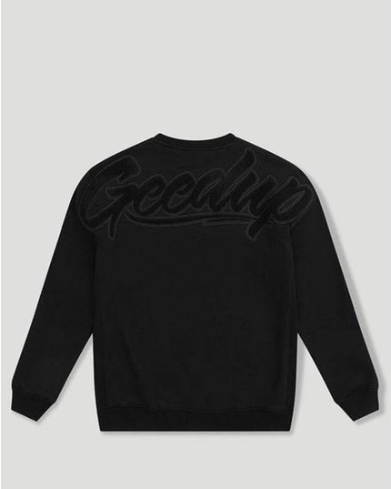 GEEDUP Script Logo Crewneck - Blackout