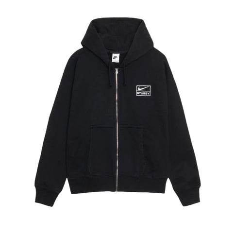 Stussy x Nike Stone Washed Fleece Zip Hoodie - Black