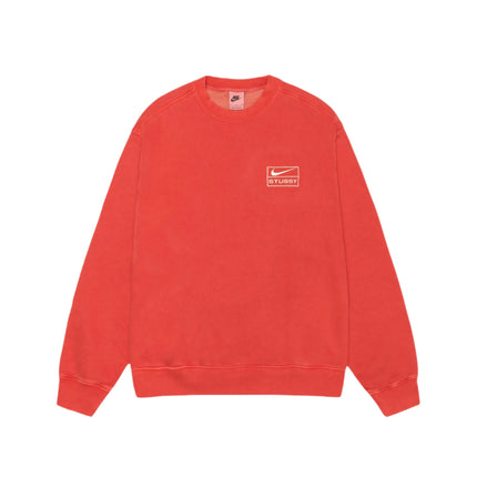 Stussy x Nike Pigment Dyed Fleece Crew - Habanero Red