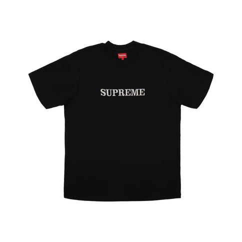 Supreme Floral Logo Tee - Black (FW18)