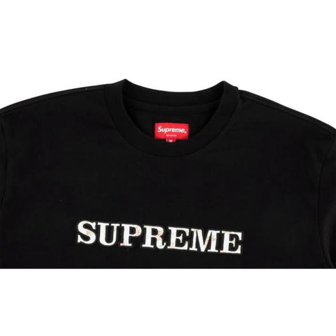 Supreme Floral Logo Tee - Black (FW18)