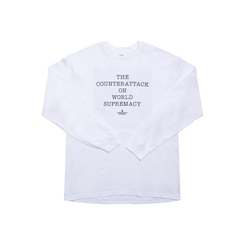 Supreme UNDERCOVER/Public Enemy Counterattack L/S Tee - White (SS18)