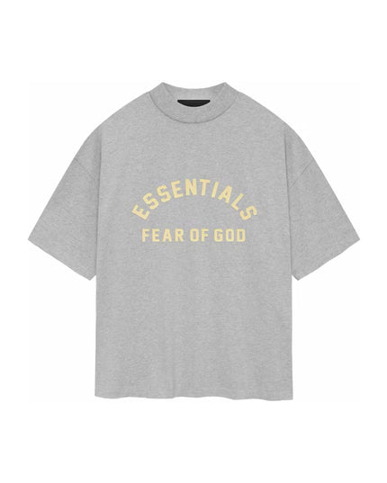 FEAR OF GOD ESSENTIALS Heavy Jersey Crewneck T-Shirt - Light Heather Grey