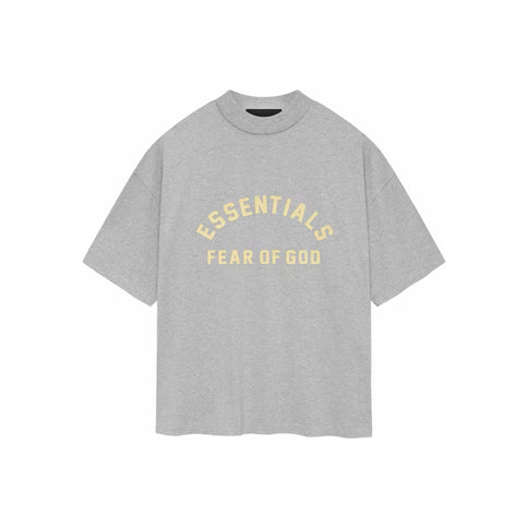 FEAR OF GOD ESSENTIALS Heavy Jersey Crewneck T-Shirt - Light Heather Grey