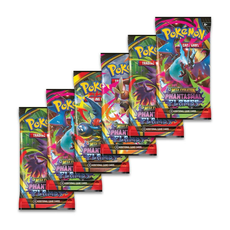 Pokemon TCG Mega Evolution - Phantasmal Flames Booster Bundle (6 Packs)