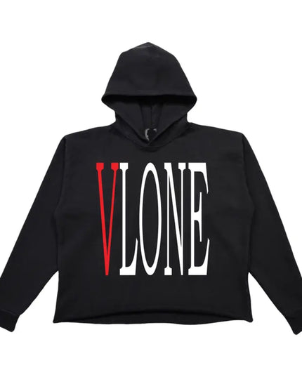 VLONE Staple Hoodie Red Logo - Black