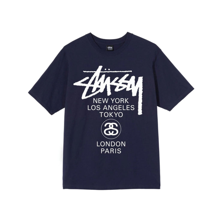 Stussy World Tour T-Shirt - Navy