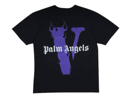 VLONE x Palm Angels Purple Logo T-Shirt - Black