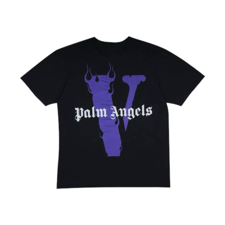 VLONE x Palm Angels Purple Logo T-Shirt - Black