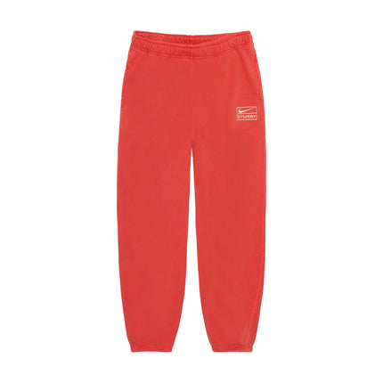 Stussy x Nike Pigment Dyed Fleece Sweatpants - Habanero Red