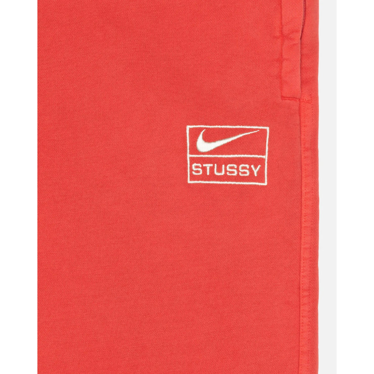 Stussy x Nike por Pigment Dyed Fleece Sweatpants - Habanero Red
